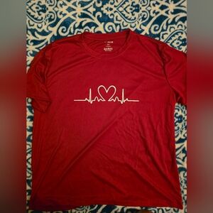 Red Heartbeat Graphic T-Shirt